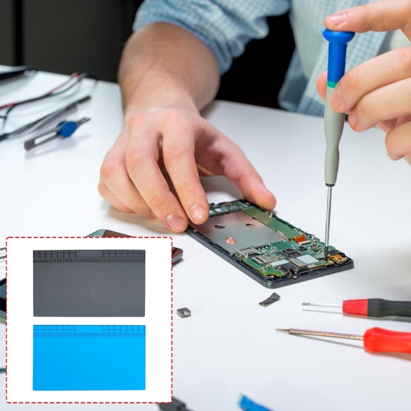 Electronics Repair Guide - Elektronik-Reparaturpad, Silikon-Arbeitspad, 60 x 35 mit