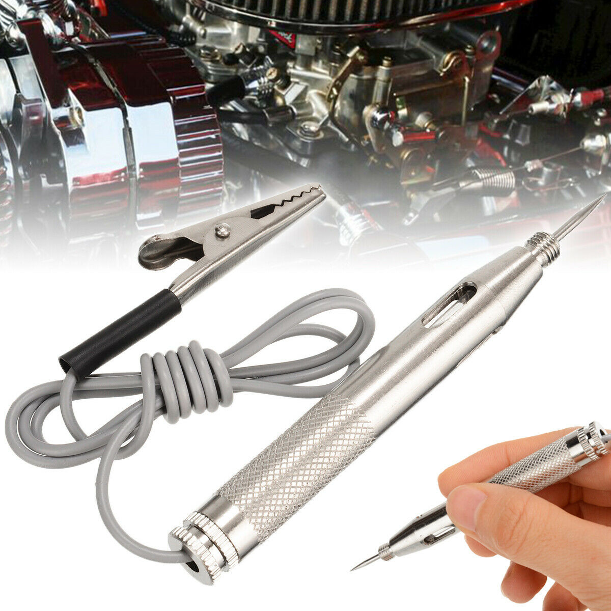 Circuit Test Pencil - Auto-Stromkreis-Sicherungsspannungsprüfer Testlicht-Sonde Stift DC 6V/12V/24V Kabelklemme