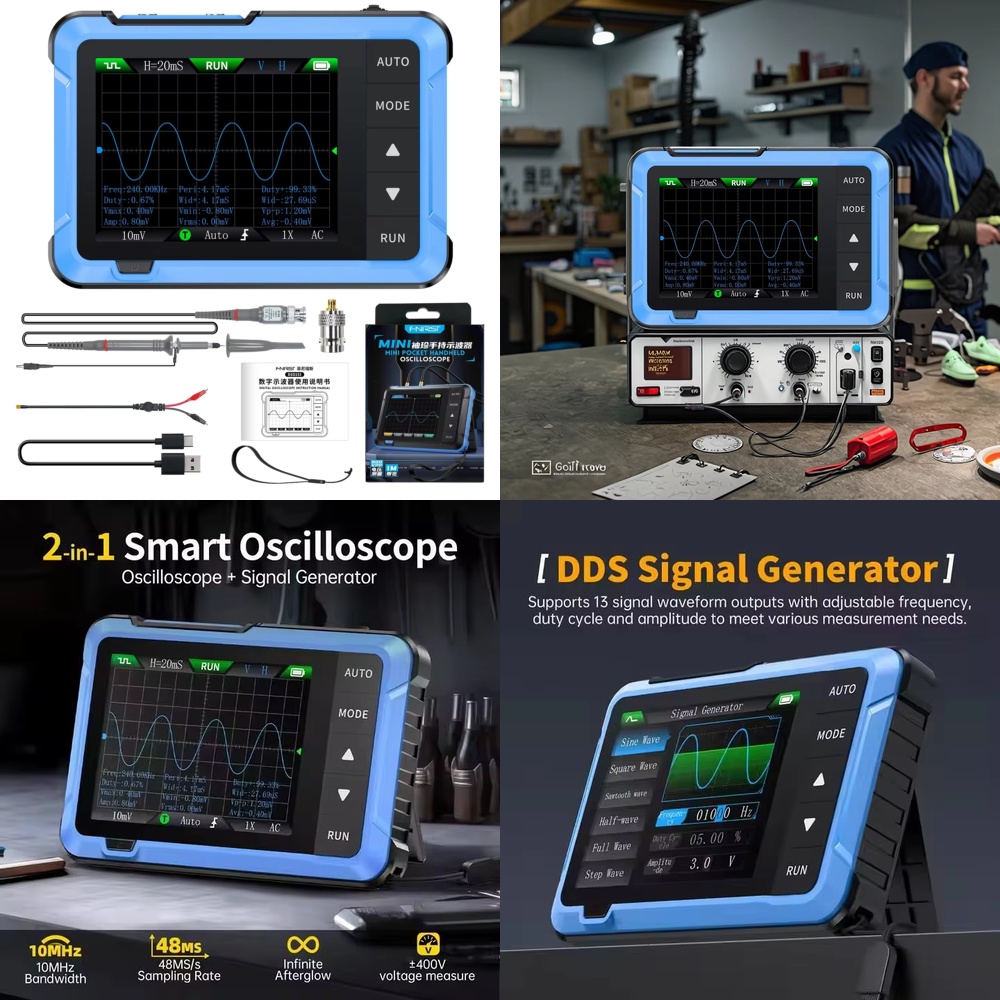 Electronics Repair In Usa - Für DSO510 Mini Tragbares 2-in-1 Handheld-Digital-Oszilloskop